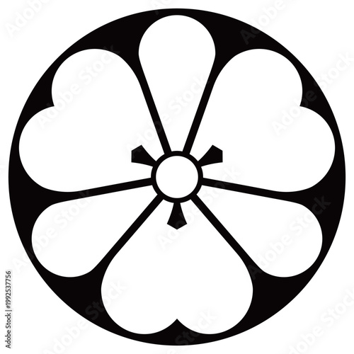 家紋です。石持地抜棒剣片喰といいます