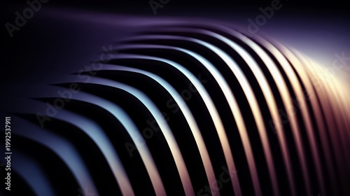 The image is a close up of a series of lines that are curved and overlapping. The lines are of varying thickness