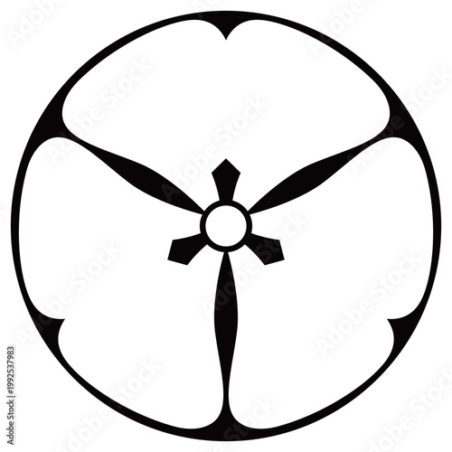 家紋です。村山家片喰といいます