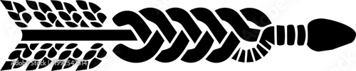 Tribal braided arrow vector