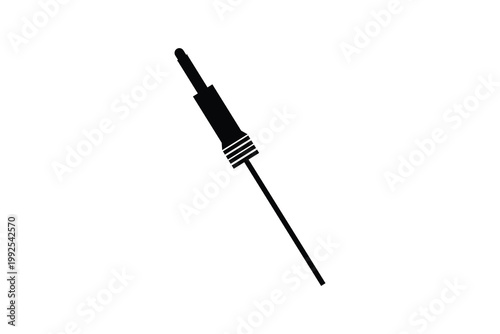 audio jack plug connected icon, audio socket jack plug  cable icon, audio electric plug cable icon isolated on white background.