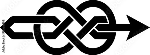 Celtic knot arrow vector