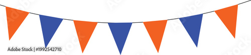 Festive Bunting: Colorful triangular pennants strung together, a simple yet effective decoration, perfect for adding a touch of cheer to any occasion.