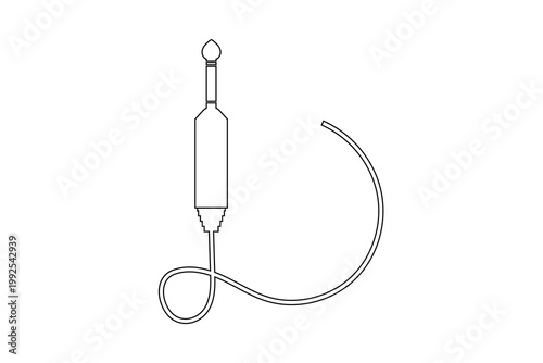 audio jack plug connected icon, audio socket jack plug  cable icon, audio electric plug cable icon isolated on white background.