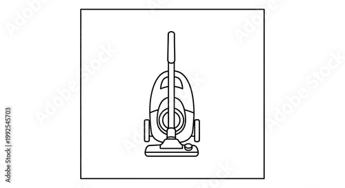 Vacuum Cleaner Icon, Cleaning Equipment, Household Appliance, Vector Illustration