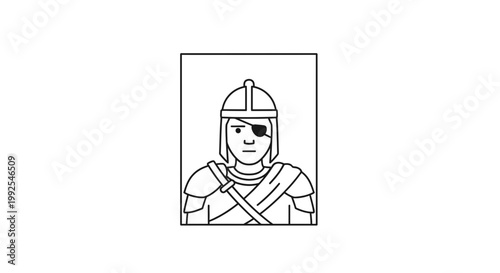 One-Eyed Warrior Knight Medieval Soldier Character Icon