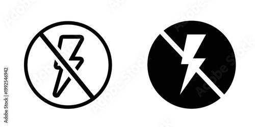 Flash off icon isolated on white background.