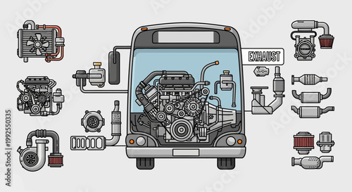 Bus Engine Parts and Components.
