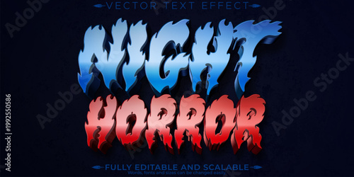 Halloween monster text effect, editable horror and scary text style