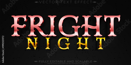 Halloween monster text effect, editable horror and scary text style