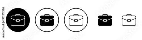 Briefcase icon vector. suitcase sign and symbol. luggage symbol.