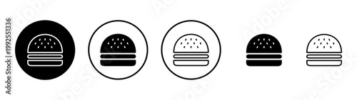 Burger icon vector. burger sign and symbol. hamburger