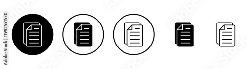 Document icon vector. Paper sign and symbol. File Icon