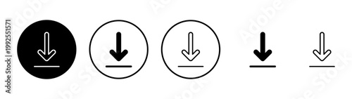 Download icon vector. Download sign and symbol