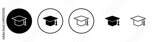 Education icon vector. Graduation cap sign and symbol. Graduate. Students cap