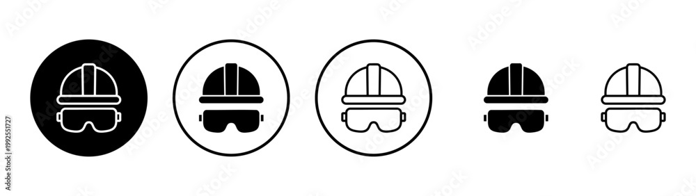 Fototapeta premium Helmet icon vector. Motorcycle helmet sign and symbol. Construction helmet icon. Safety helmet