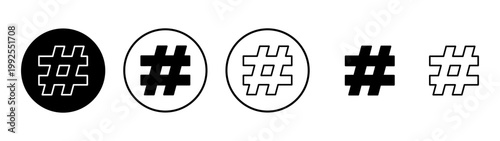 Hashtag icon vector. hashtag sign and symbol