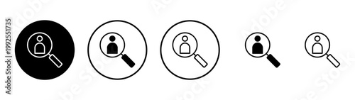 Hiring icon vector. Search job vacancy sign and symbol. Human resources concept. Recruitment