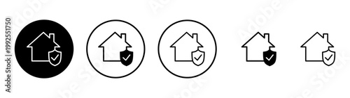 home insurance icon vector. home protection sign and symbol