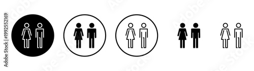 Man and woman icon vector. male and female sign and symbol. Girls and boys