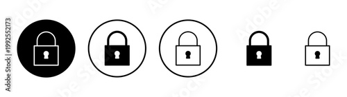 Lock icon vector. Padlock sign and symbol. Encryption icon. Security symbol