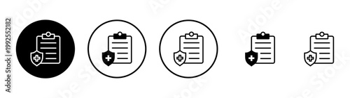 Medical insurance icon vector. health insurance sign and symbol