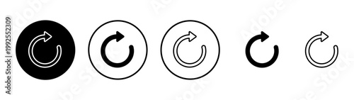 Refresh icon vector. Reload sign and symbol. Update icon.