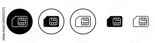 Sim card icon vector. dual sim card sign and symbol