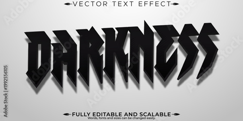 Dark text effect, editable horror and scary text style