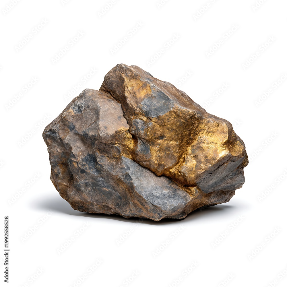 Obraz premium Natural Rock with Golden Veins and Textures Perfect for Backgrounds and Nature Projects