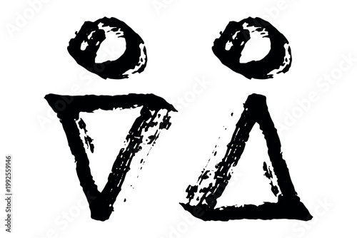 Hand drawn female and male gender identity sign Girls and boys Man and woman pictogram Lady and gentleman for restroom, toilet, washroom, lavatory, closet, WC, bathroom, door sticker