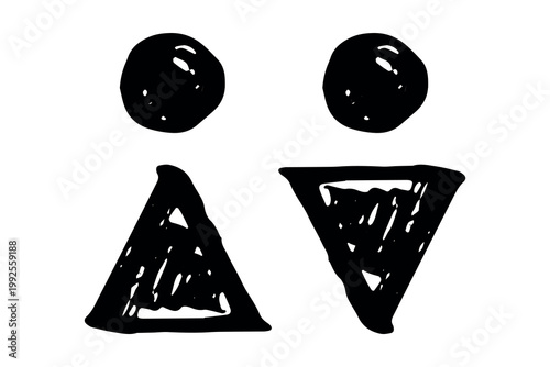 Hand drawn female and male gender identity sign Girls and boys Man and woman pictogram Lady and gentleman for restroom, toilet, washroom, lavatory, closet, WC, bathroom, door sticker