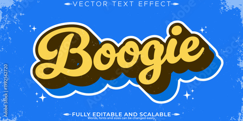 Retro sticker text effect, editable 70s and 80s text style