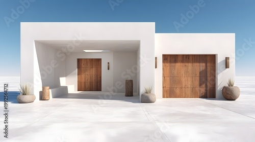 Minimalist House Exterior Shows Clean Architectural Design