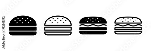 Burger icon vector illustration. burger sign and symbol. hamburger