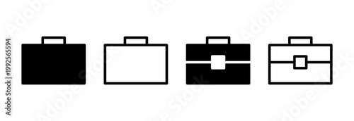 Briefcase icon vector illustration. suitcase sign and symbol. luggage symbol.