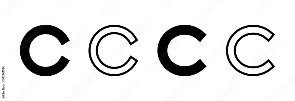 Fototapeta premium Copyright icon vector illustration. copyright sign and symbol