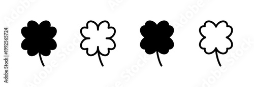 Clover icon vector illustration. clover sign and symbol. four leaf clover icon.
