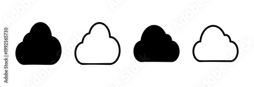 Cloud icon vector illustration. cloud sign and symbol