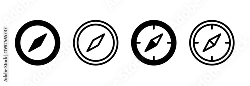 Compass icon vector illustration. arrow compass icon sign and symbol