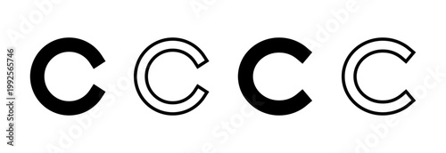 Copyright icon vector illustration. copyright sign and symbol