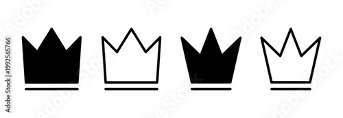 Crown icon vector illustration. crown sign and symbol