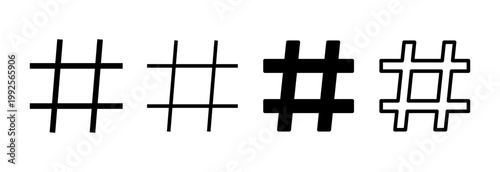 Hashtag icon vector illustration. hashtag sign and symbol