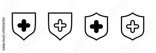 Health insurance icon vector illustration. Insurance document sign and symbol