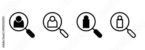 Hiring icon vector illustration. Search job vacancy sign and symbol. Human resources concept. Recruitment
