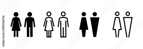 Man and woman icon vector illustration. male and female sign and symbol. Girls and boys