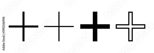 Plus Icon vector illustration. Add plus sign and symbol