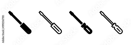 Screwdriver icon vector illustration. tools sign and symbol