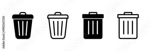 Trash icon vector illustration. trash can icon. delete sign and symbol.