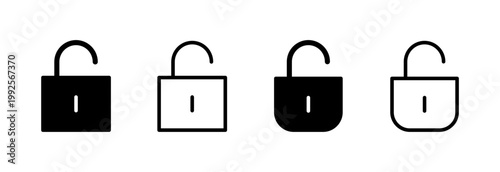 Unlock icon vector illustration. Unlock sign and symbol. unlocked padlock icon